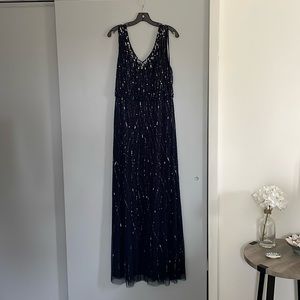 Adrianna Papell Navy Blue Gown